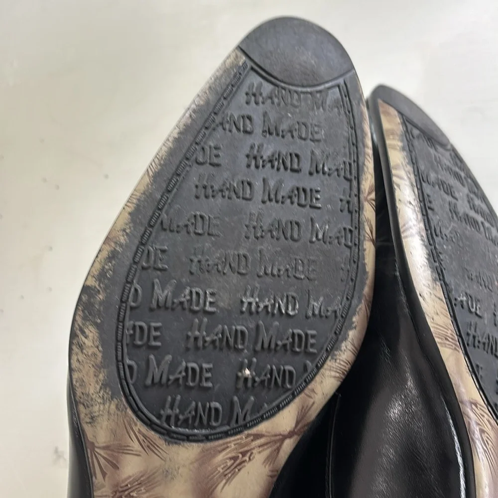 Ernesto‎ Dolani Black Leather Men's Oxford Dress Shoes Size EU38